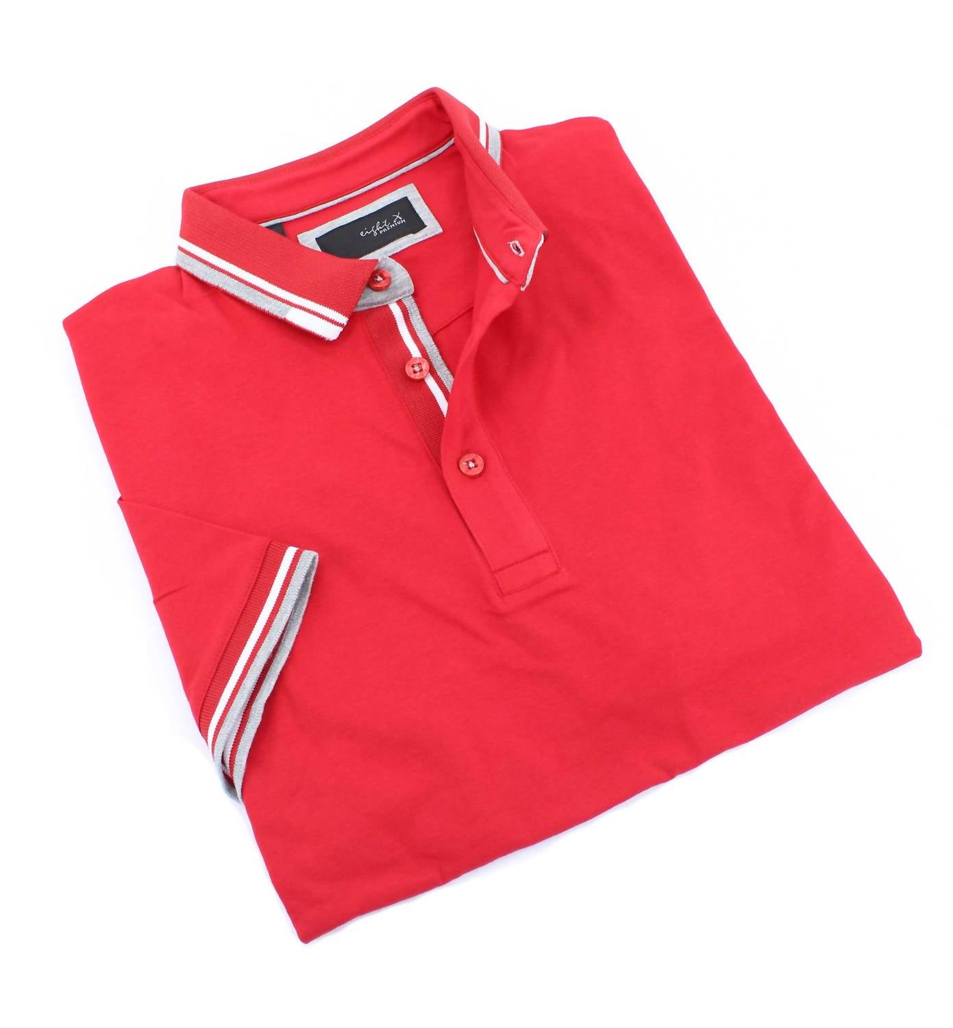 Eight X - Stripe Trim Polo