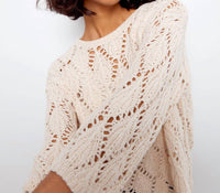 Charlie B - Macrame Crew Neck Sweater