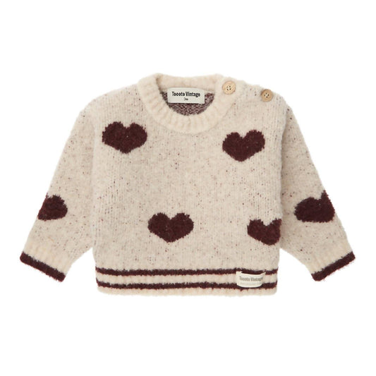 Tocoto Vintage - Kid's Heart Sweater