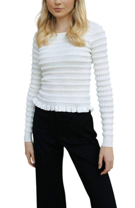 Lalavon - Textured Long sleeve Top