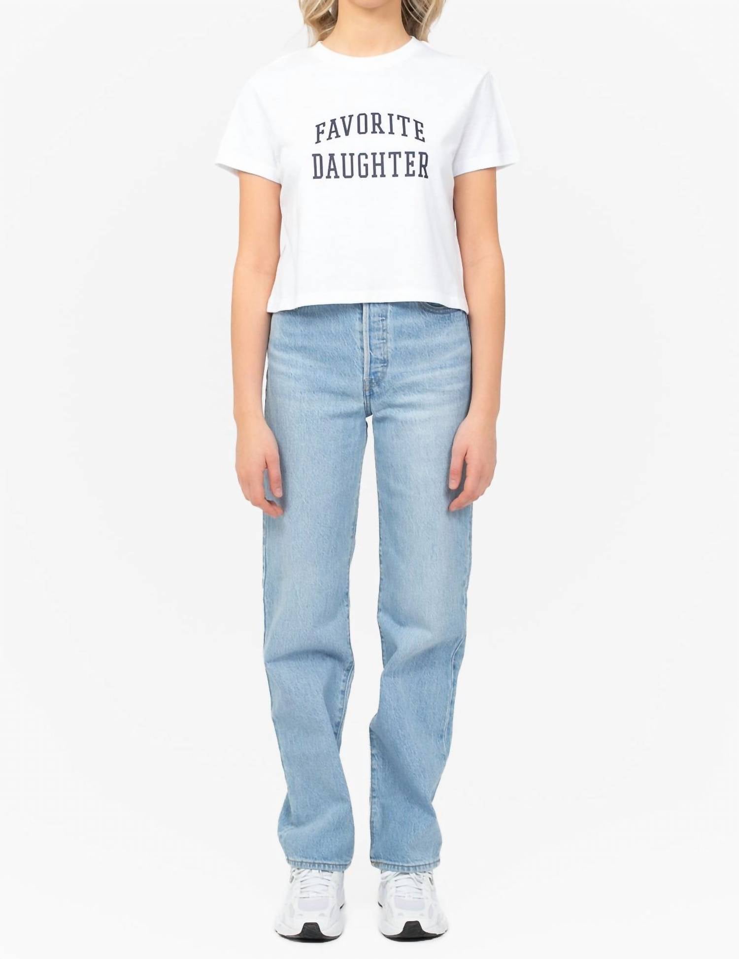 Favorite Daughter - Cropped Collegiate Tee