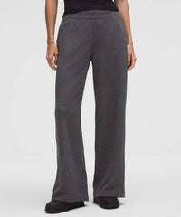 lululemon Scuba Mid-rise Wide-leg Pant in heathered graphite grey - women's pants