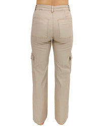 Grace and Lace Women's Sueded Twill Cargo Pants in khaki - women's pants - alternate view