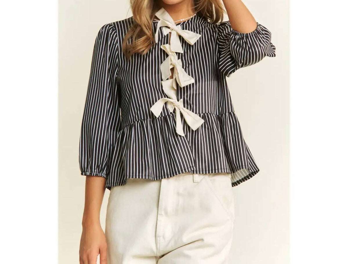 Sweet Generis - Striped Babydoll Top