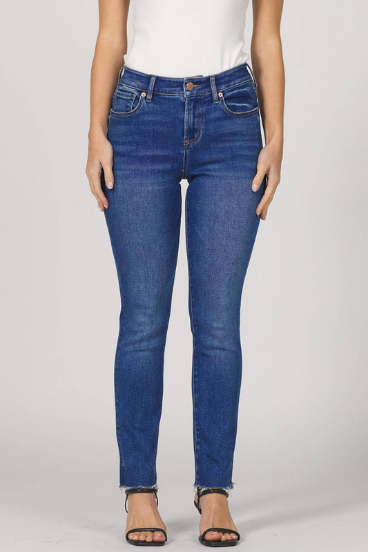 Dear John Denim - Blaire Mid Rise Clean Hem Straight Leg Jeans