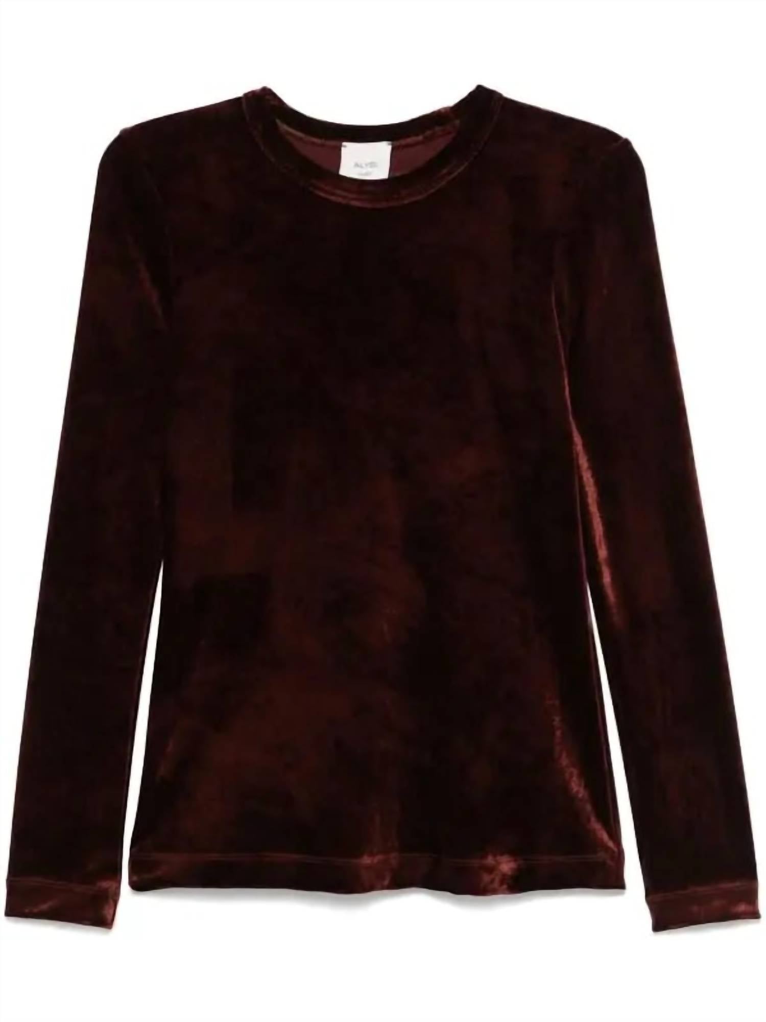 Alysi - Women's Maglia Velvet Feel Scollata Tee