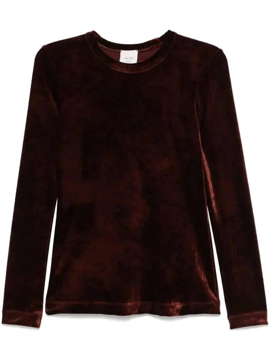 Alysi - Women's Maglia Velvet Feel Scollata Tee