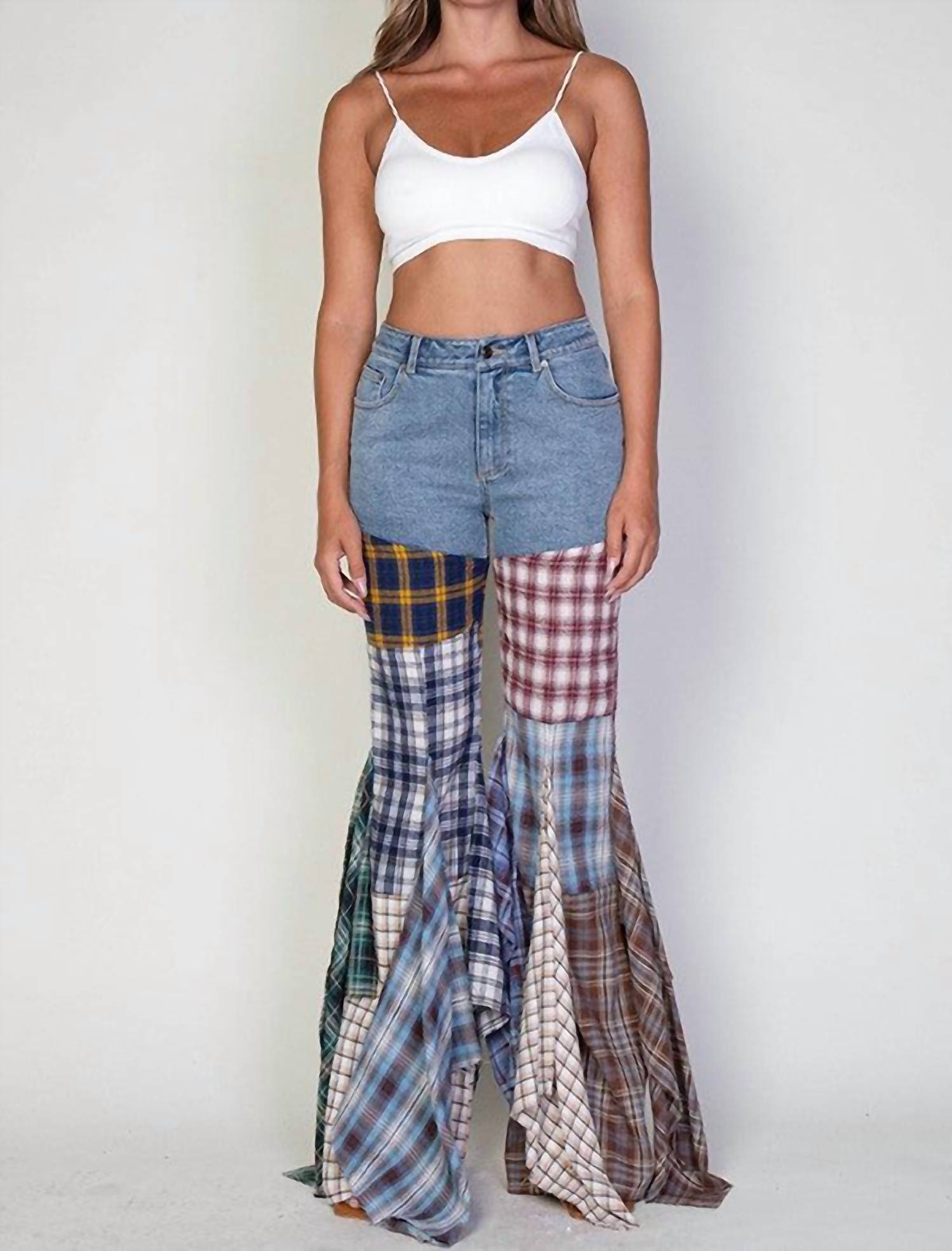 Rehab Lab - Plaid me Jeans