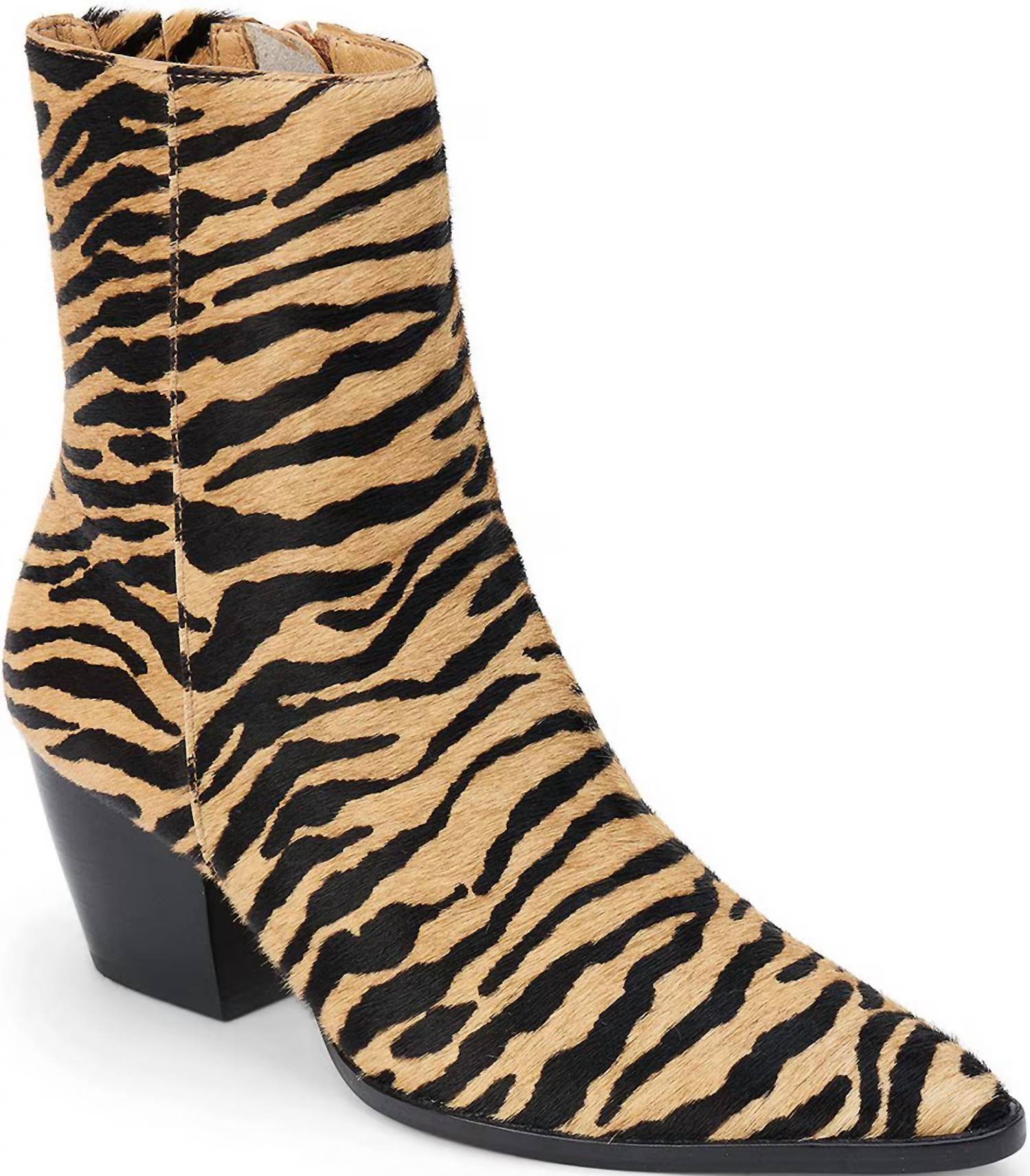 Matisse Women's Caty Western Pointed Toe Bootie in tiger cowhair - women's shoe