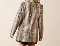 ARIAT Snakeskin Blazer in brown python - women's jacket - alternate view