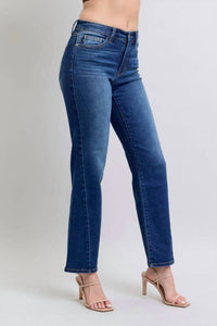 Judy Blue - Mid Rise Side Seam Detail Straight Jeans