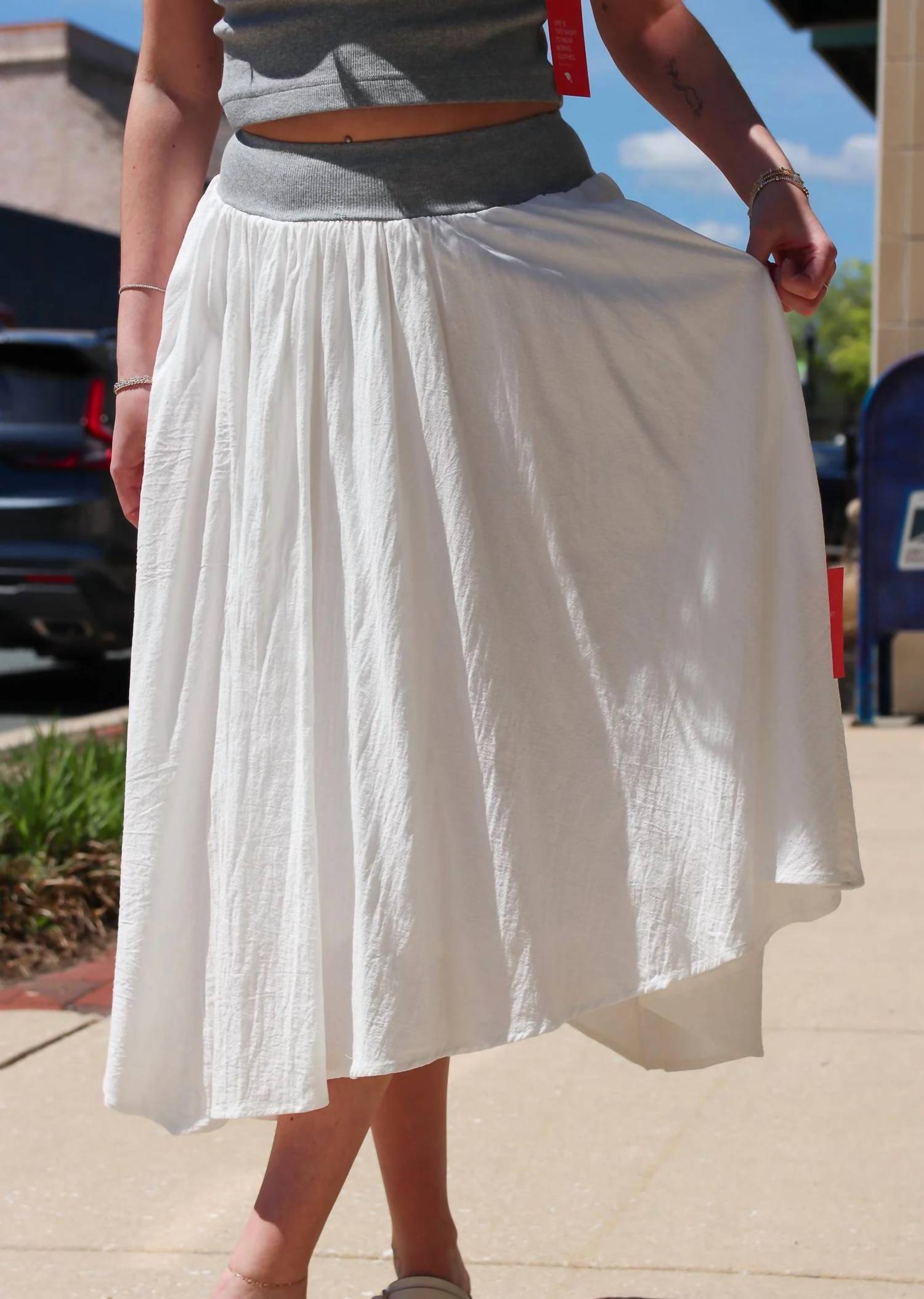 By Together - Asymmetrical Midi Skirt
