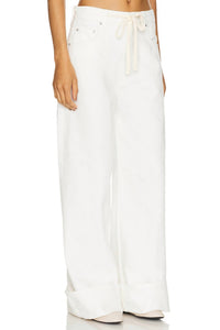 Grlfrnd - Lucia Drawstring Baggy Wide Leg Denim Jeans