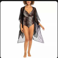 Cyn & Luca - V-neck One Piece Swimsuit & Cover Up