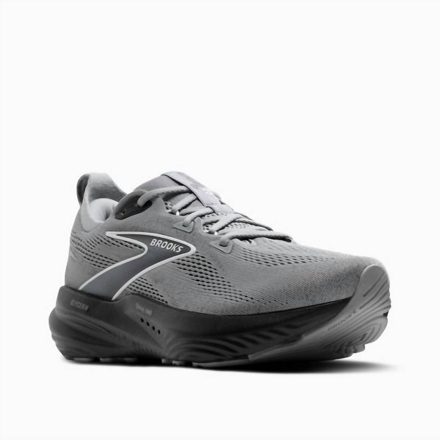 BROOKS Men Glycerin 22 Running Shoes in primer gray ebony bluewash - men's shoe - detail view