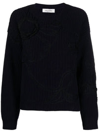 Valentino - Floral Embroidered Knitted Jumper