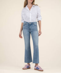 KUT FROM THE KLOTH Kelsey Highrise Fab Ankle Flare Jean in honest - women's jeans