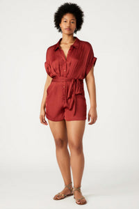 STEVE MADDEN Tori Romper in burnt orange - women's pants - alternate view