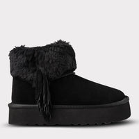 Lamo Women's Amari Suede Platform Boot in black - women's shoe