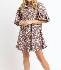 Karlie - Denim Puff Sleeve Dress