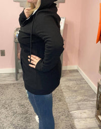 Michelle Mae - Classic Black Half Zip Hoodie