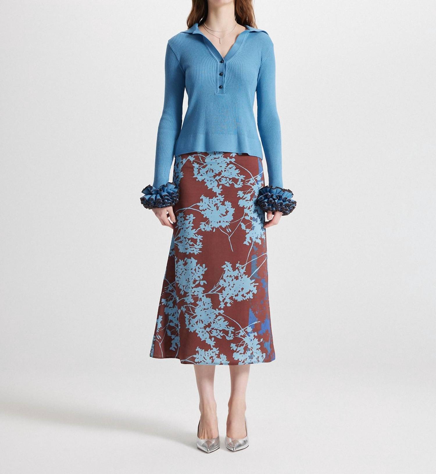 Theo The Label - Women's Hydra Printed Maxi Skirt