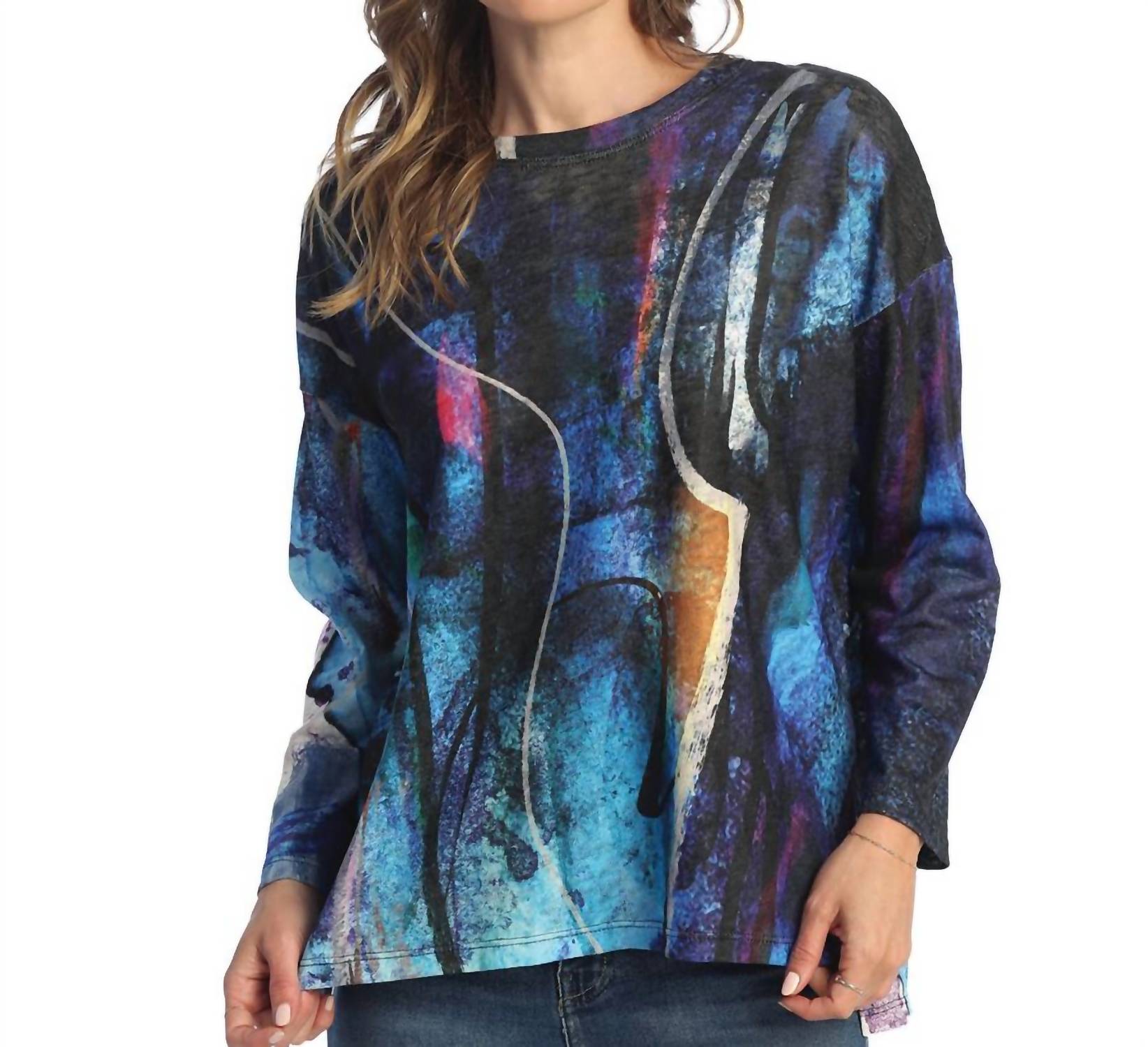 Jess & Jane - Eclipse Light Knit Step Hem Top