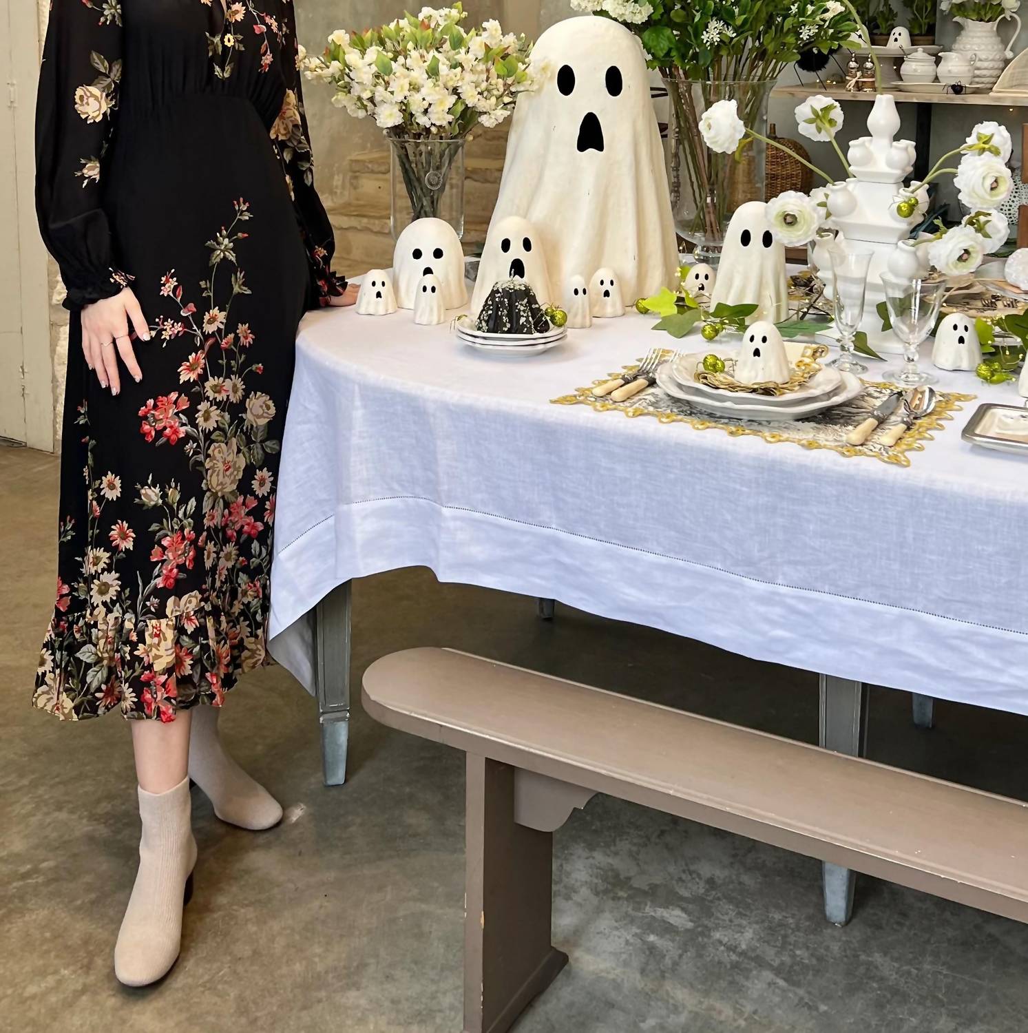 Sea - Jolie Floral Print Long Sleeve Midi Dress