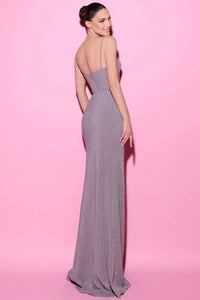Tarik Ediz - Noreen Glitter High Leg Slit Gown