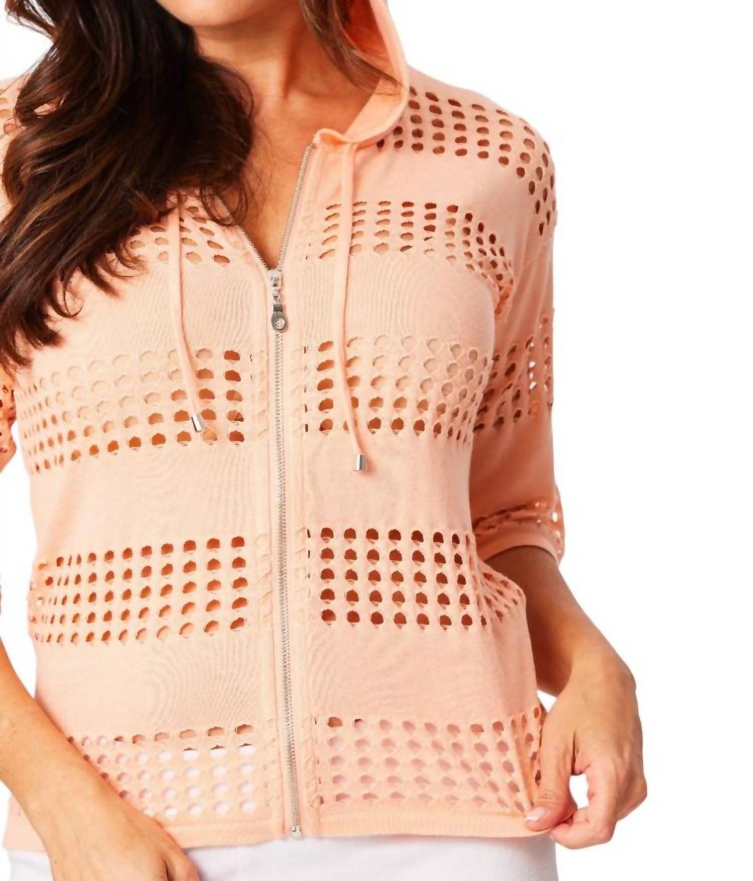 Angel Apparel - Crochet Zip Jacket