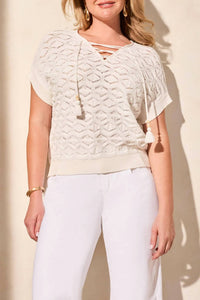 Tribal - Lace Up Sweater