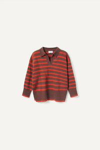 Compania Fantastica - Striped Polo Neck Sweater