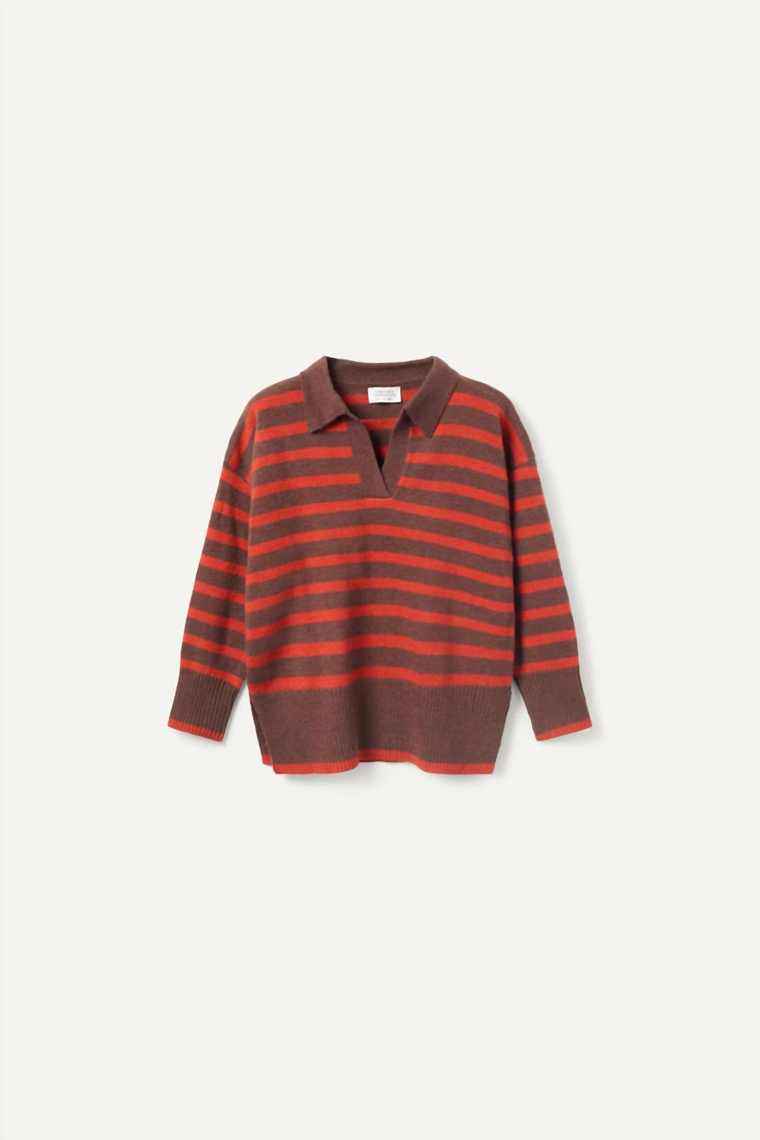 Compania Fantastica - Striped Polo Neck Sweater
