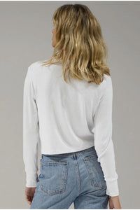 Lna - LONG SLEEVE RIBBED CREW TOP