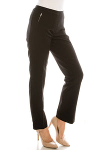 Zac & Rachel - Twill Slim Pant With 2 Front Faux Zipper Pockets