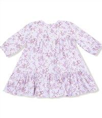 ANGEL DEAR Girl's Sweet Floral Smocked Dress And Leggings Set in purple - item - view 4