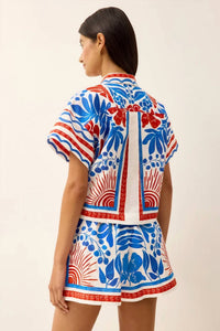 Marie Oliver - Evelyn Cropped Short Sleeve Cotton Shirt
