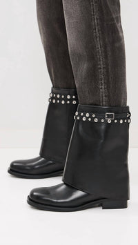 Free People - Women's Scorpio Studded Foldover Boot