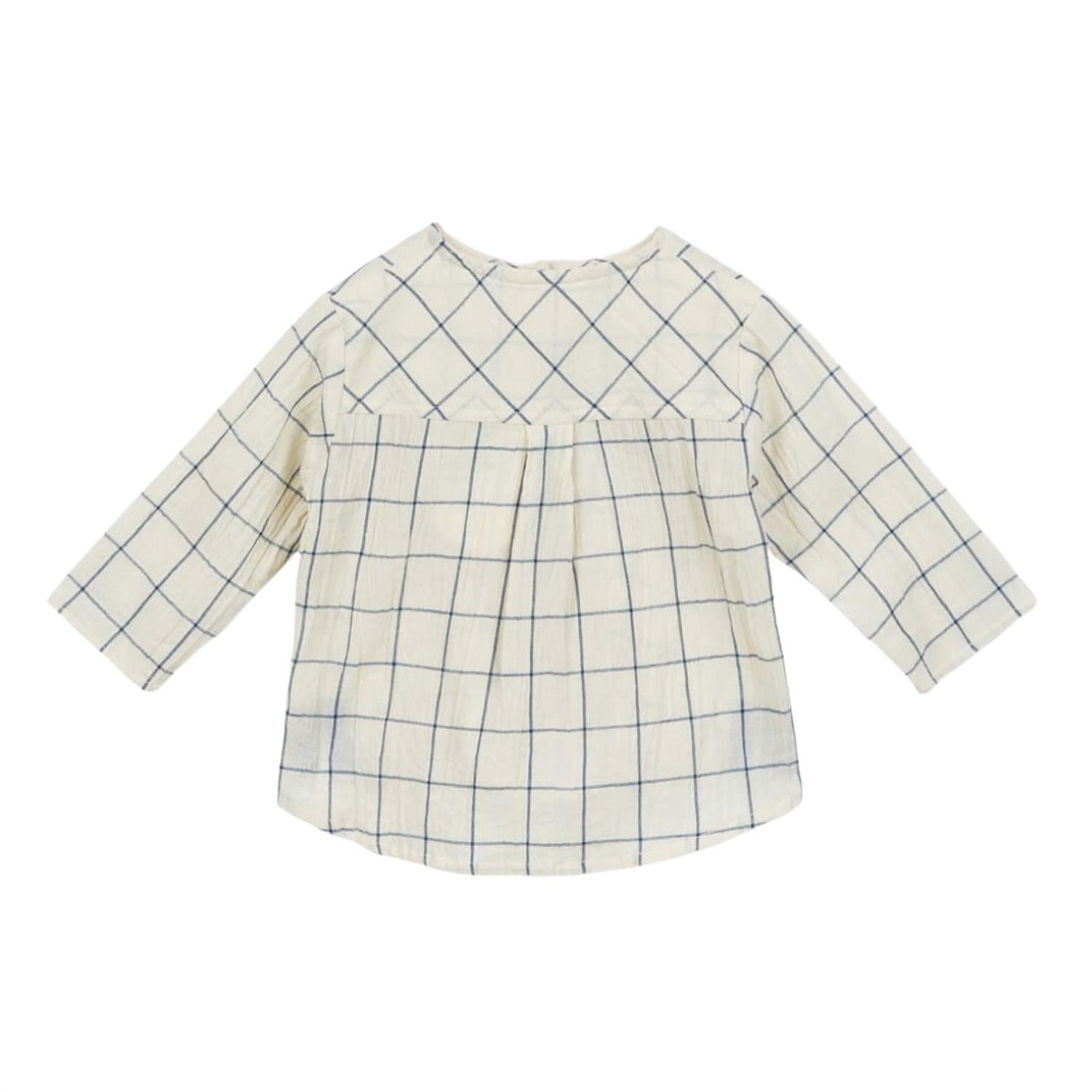 Arsène Et Les Pipelettes - Baby's Emeo Check Button Top