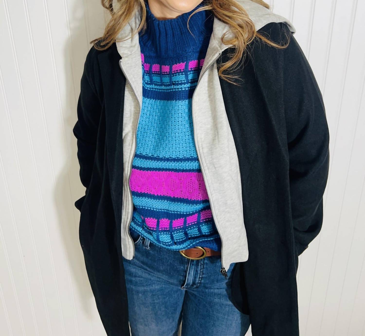 Hem & Thread - Zipper Button Down Coat
