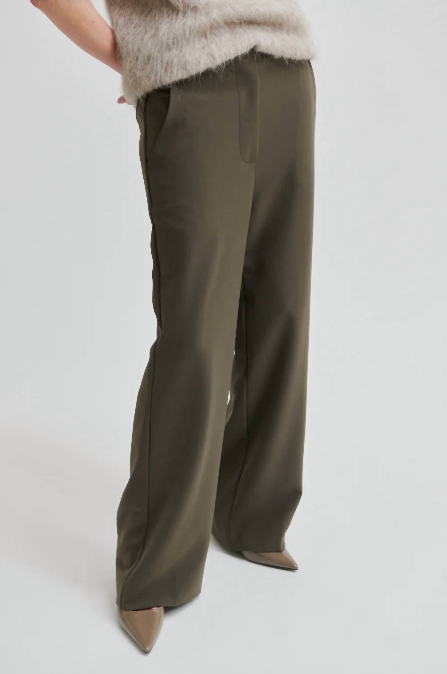 Second Female Women's Fique Trousers in wren - women's pants - alternate view