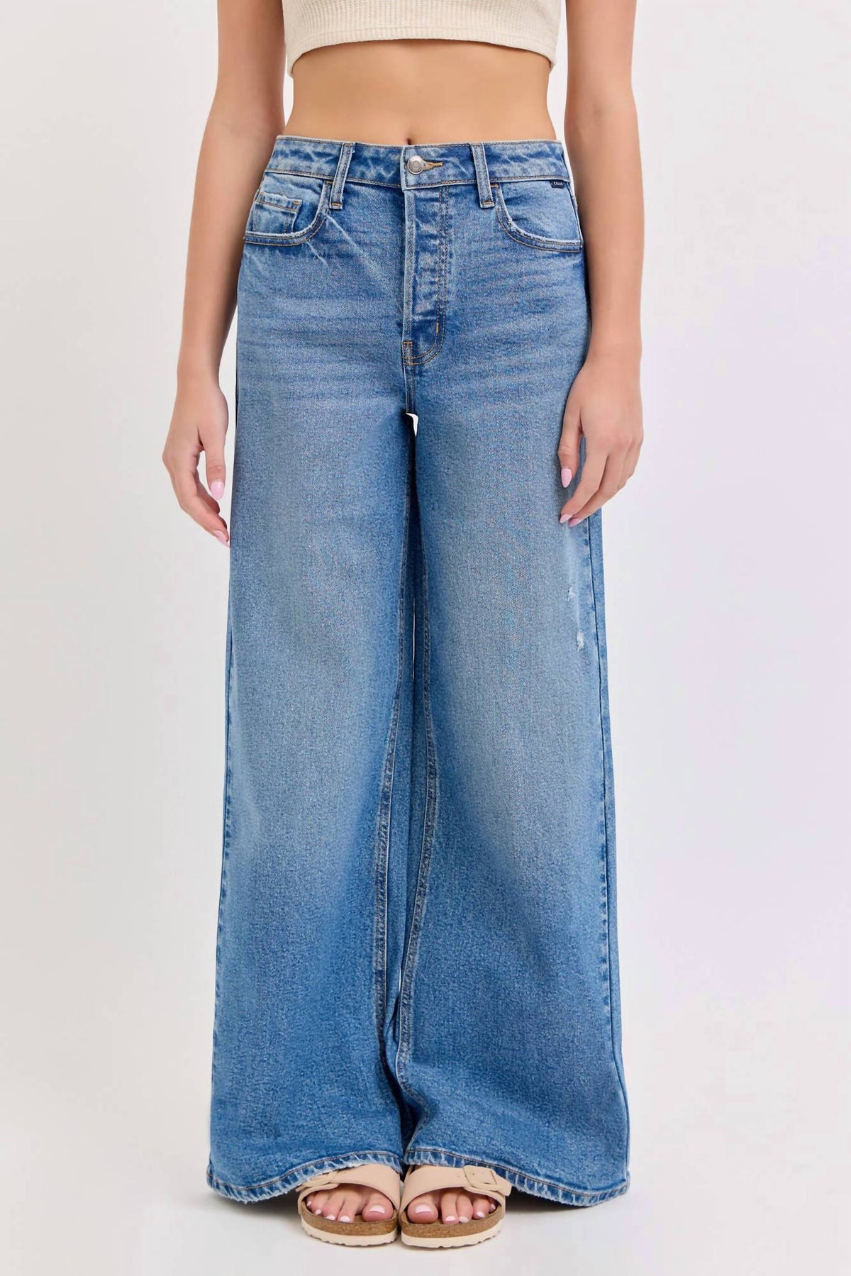 Cello - Broke Girl High Rise Wide Leg Jean