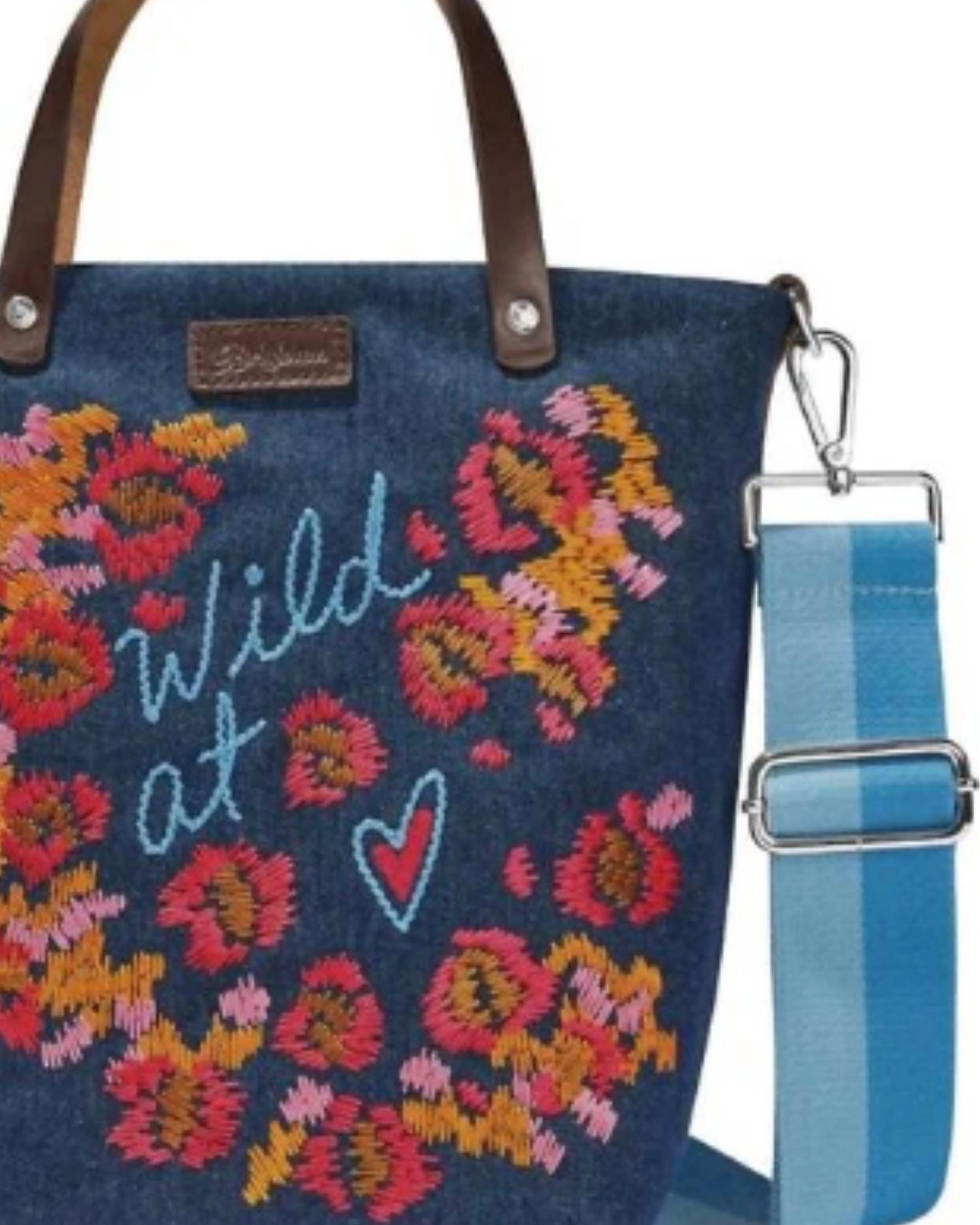 Brighton Women's Wild At Heart Tote in blue - women's bag - detail view