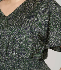 She + Sky - Flounce Sleeves Wide Leg Jumpsuit - Plus