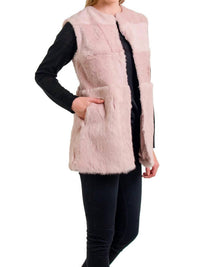 Stacy Genuine Real Rabbit Fur Vest