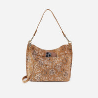 HOBO Women's Pier Leather Shoulder Bag in country road bloom - women's bag - detail view