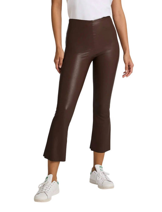 Commando - Faux Leather Crop Flare Legging