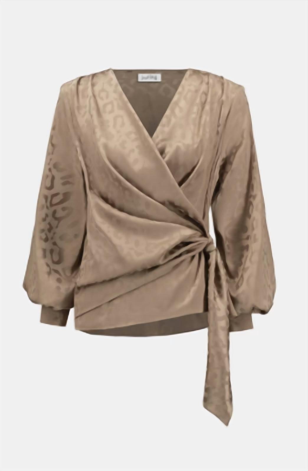 Joseph Ribkoff - Leopard V-neck Wrap Top
