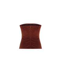 Theo The Label - Clotho Corduroy Strapless Bustier Top