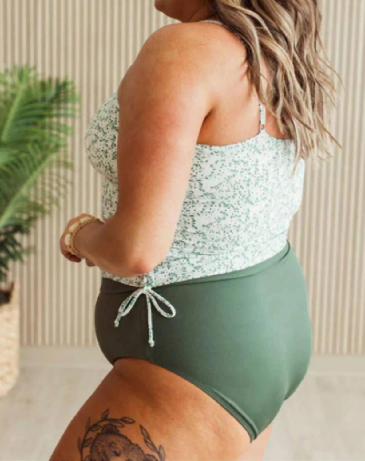 Mack & Mal - Ribbed High Rise Swim Bottoms